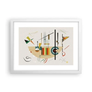 Plakat w białej ramie - I świat się śmieje - 40x30 cm