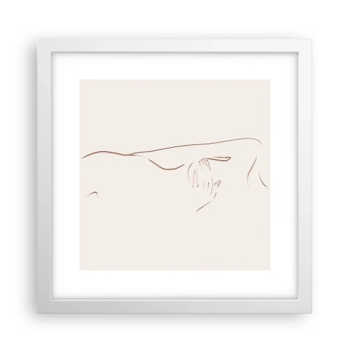 Plakat w białej ramie - Kształt pragnienia - 30x30 cm