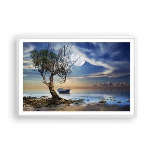 Plakat w białej ramie - To koniec czy początek? - 91x61 cm