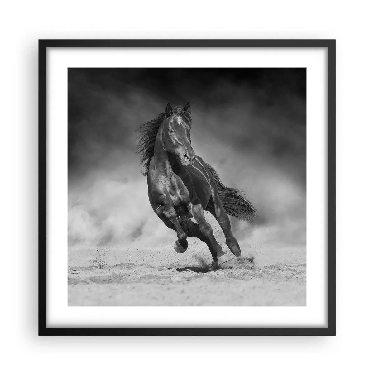 Plakat w czarnej ramie - Godny samego emira - 50x50 cm