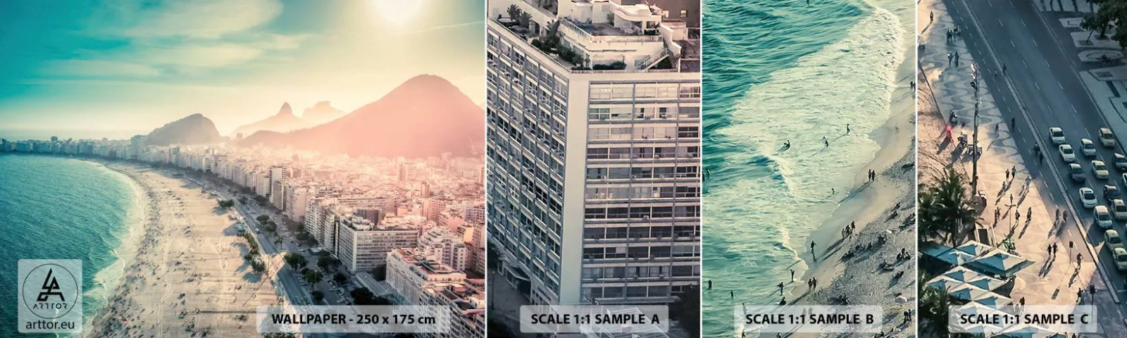Fototapeta Próbka Samoprzylepna Deluxe Sticker - Wieczne wakacje w Rio - Wybrzeże, Rio De Janeiro, Plaża - 100x30 cm