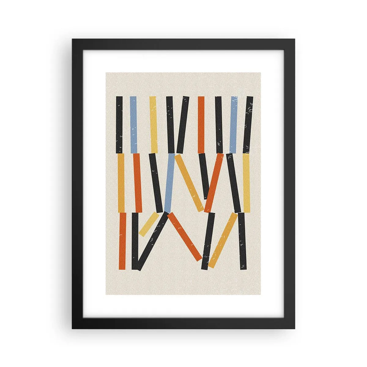 Plakat w czarnej ramie - Kompozycja na poziomie - 30x40 cm