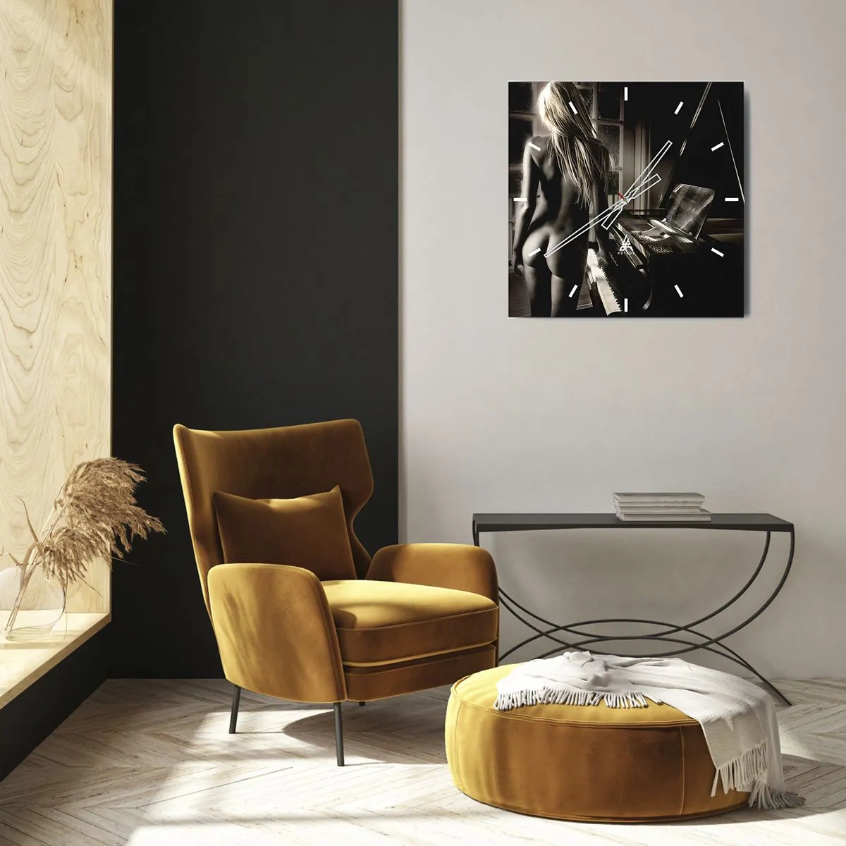 Zegar ścienny - Doskonała harmonia wieczoru - 30x30 cm