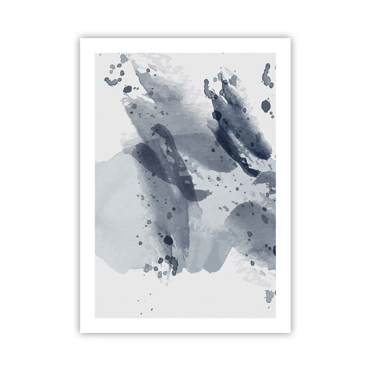 Plakat - Abstrakcyjna akwarela inspirowana naturą wody - 50x70cm - Studium natury wody - Nowoczesna dekoracja ścienna do salonu, kuchni i sypialni ARTTOR