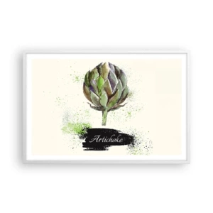 Plakat w białej ramie - Eviva warzywa! - 91x61 cm