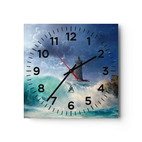 Zegar ścienny - Na straży przeciw żywiołom - 30x30 cm