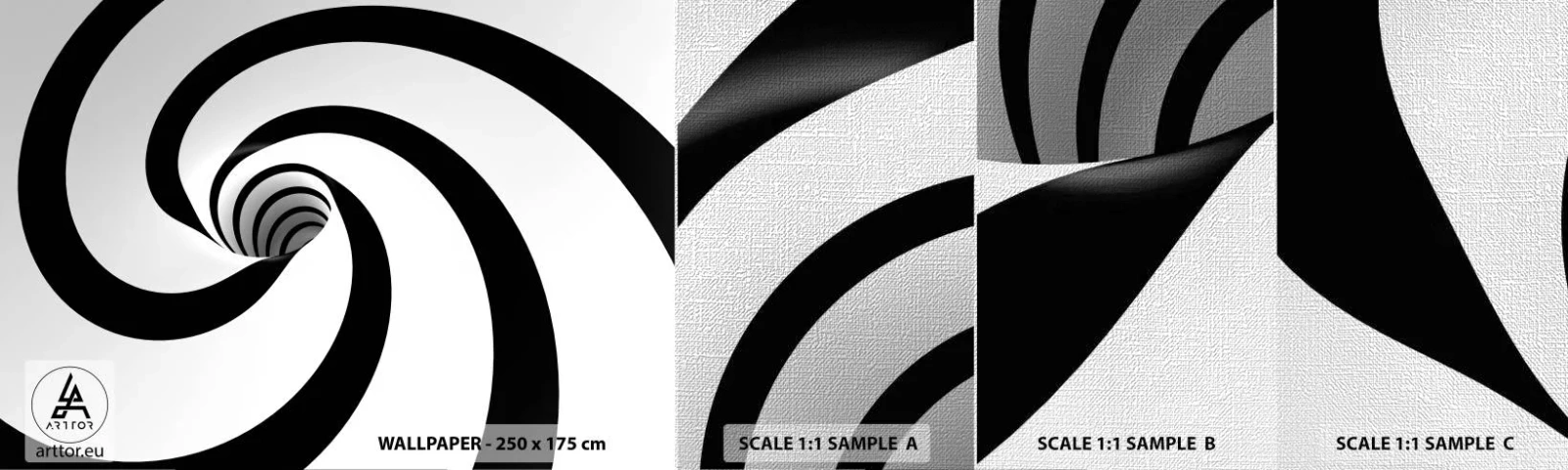 Fototapeta Próbka Premium Canvas - Poddać się wirowi? - Abstrakcja, 3D, Wir - 100x30 cm