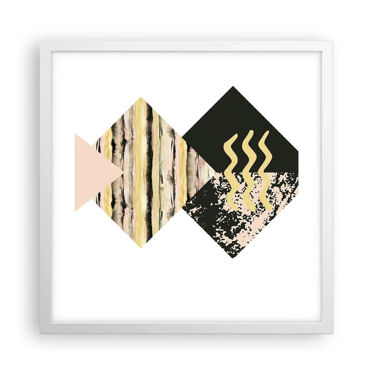 Plakat w białej ramie - Nie takie proste - 40x40 cm