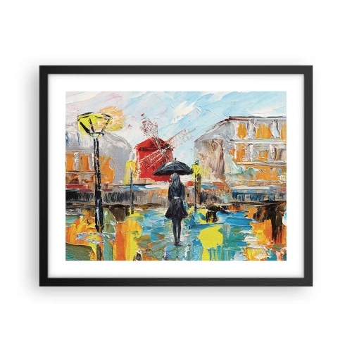 Plakat w czarnej ramie - Paryskie legendy - 50x40 cm