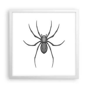 Plakat w białej ramie - Niepokojąca precyzja - 40x40 cm