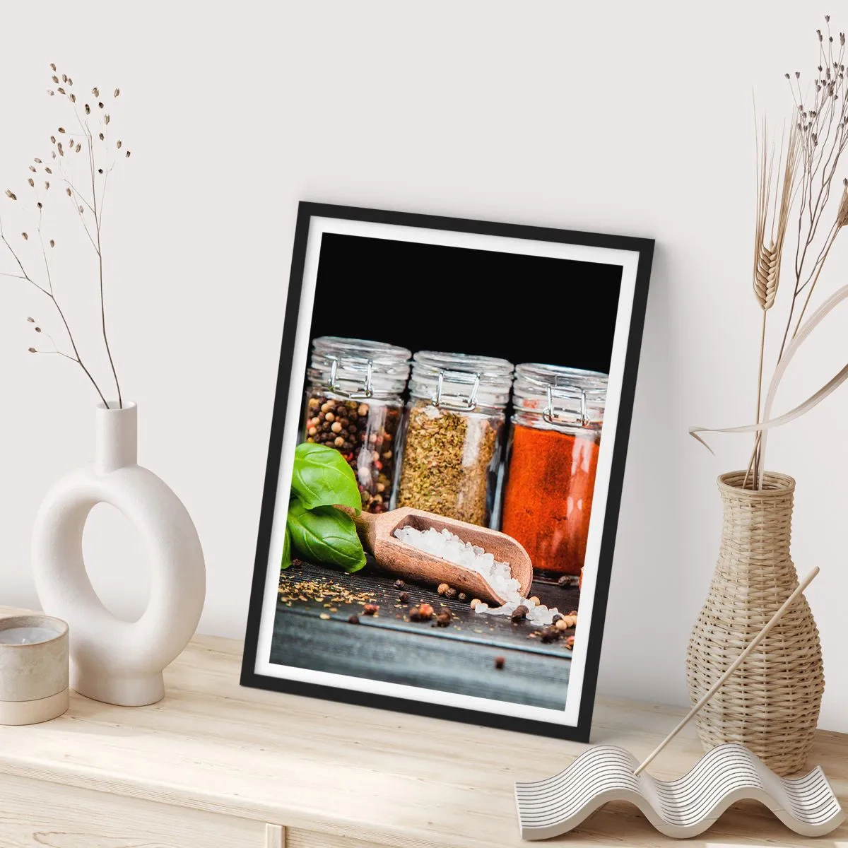 Plakat w czarnej ramie - Żeby życie miało smak - 30x40 cm