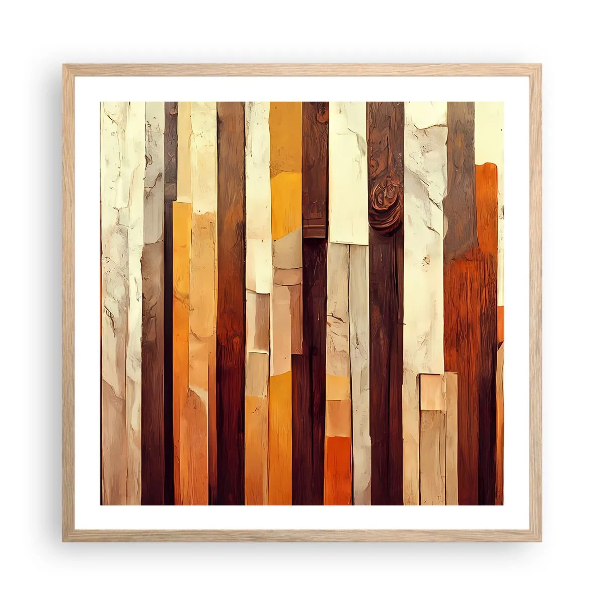 Plakat w ramie jasny dąb - Hymn leśnych drzew - 60x60 cm