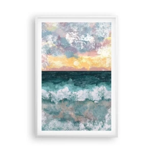 Plakat w białej ramie - Woda, światło, powietrze - 61x91 cm