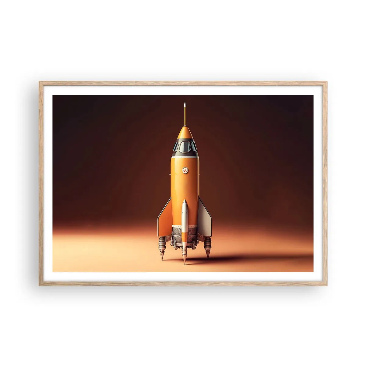 Plakat w ramie jasny dąb - Zaczyna się od marzenia - 100x70 cm