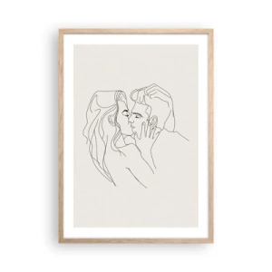 Plakat w ramie jasny dąb - Splątani uczuciem - 50x70 cm