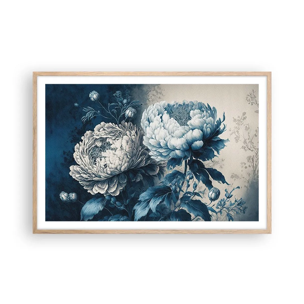 Plakat w ramie jasny dąb - Dobrana para - 91x61 cm