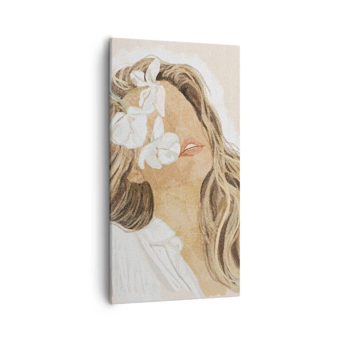 Obraz na płótnie - Wśród kwiatów w uniesieniu - 55x100 cm