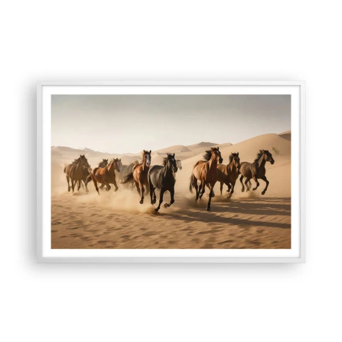 Plakat w białej ramie - Wolne jak wiatr - 91x61 cm