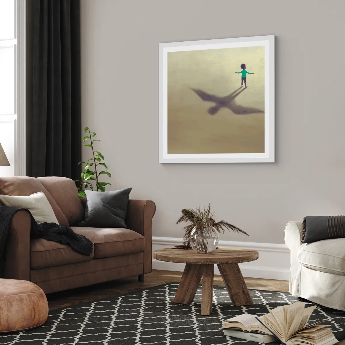 Plakat w białej ramie - Bohater przyszłości - 60x60 cm