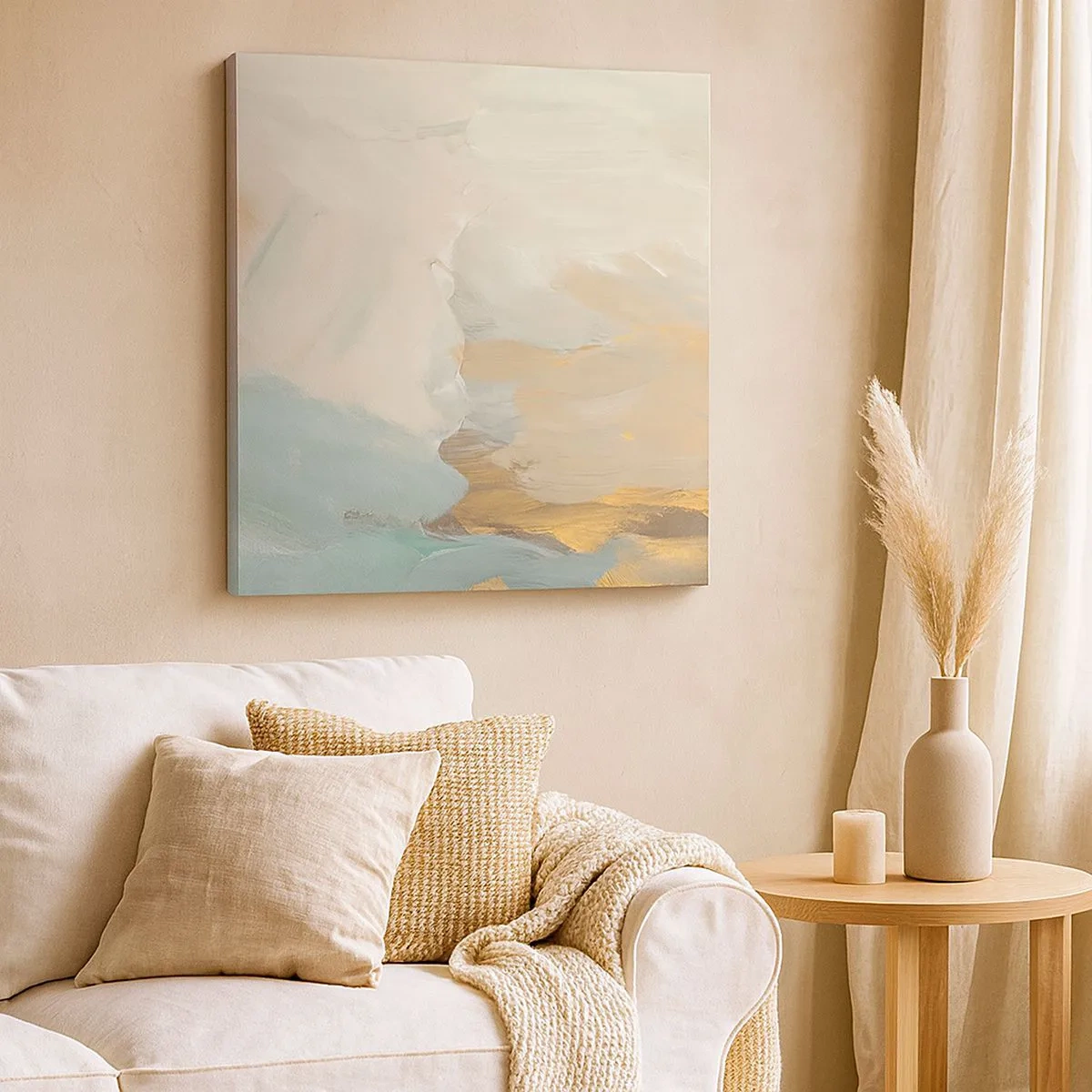 Obraz na płótnie - Abstrakcja – kraina łagodności - 30x30 cm