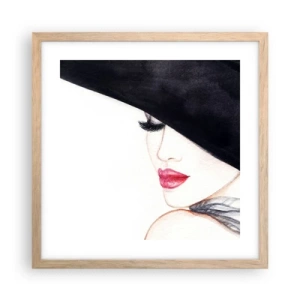 Plakat w ramie jasny dąb - Elegancja i zmysłowość - 40x40 cm