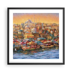 Plakat w czarnej ramie - Stambulska opowieść - 50x50 cm