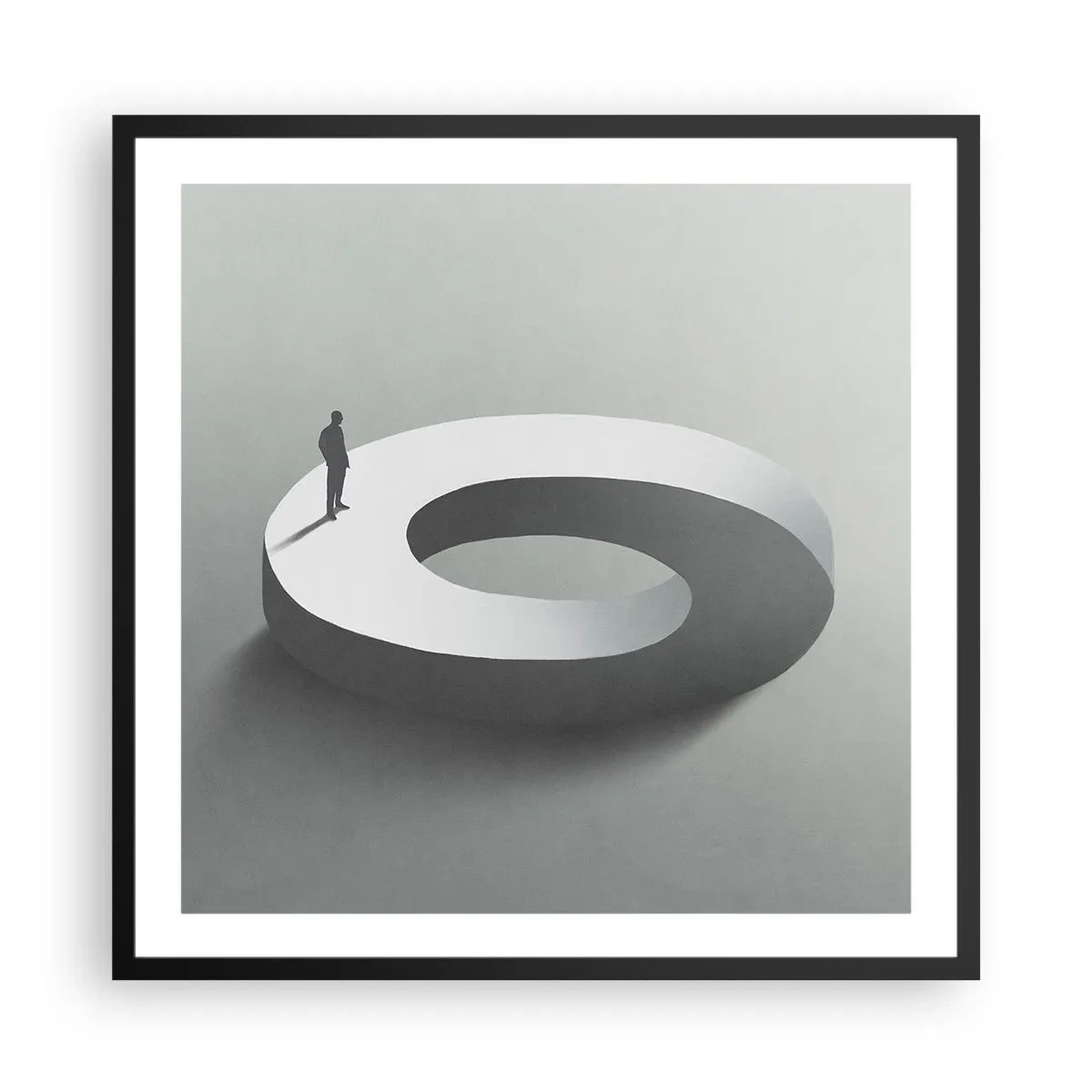 Plakat w czarnej ramie - I bądź tu mądry - 60x60 cm