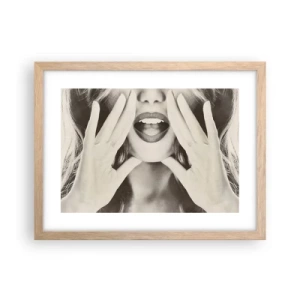 Plakat w ramie jasny dąb - Już idę! - 40x30 cm