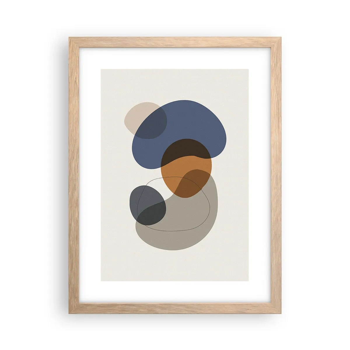 Plakat w ramie jasny dąb - Krople barw - 30x40 cm