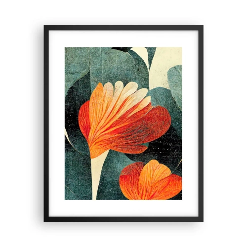 Plakat w czarnej ramie - Żar tropików i chłód zieleni - 40x50 cm