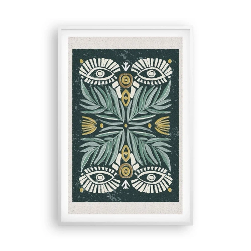 Plakat w białej ramie - Jak ludowa wycinanka - 61x91 cm