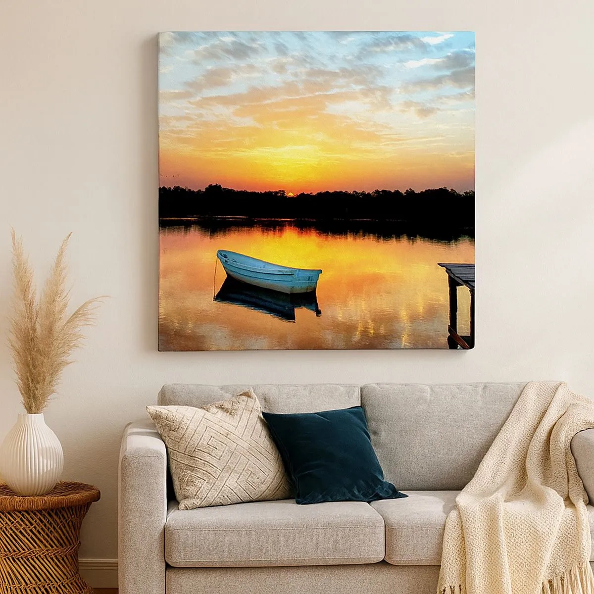 Obraz na płótnie - Patrz, słuchaj, medytuj - 30x30 cm