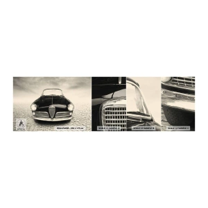 Fototapeta Próbka Samoprzylepna Deluxe Sticker - I jak mnie nie kochać? - Samochód, Vintage, Czarno-Biały - 100x30 cm