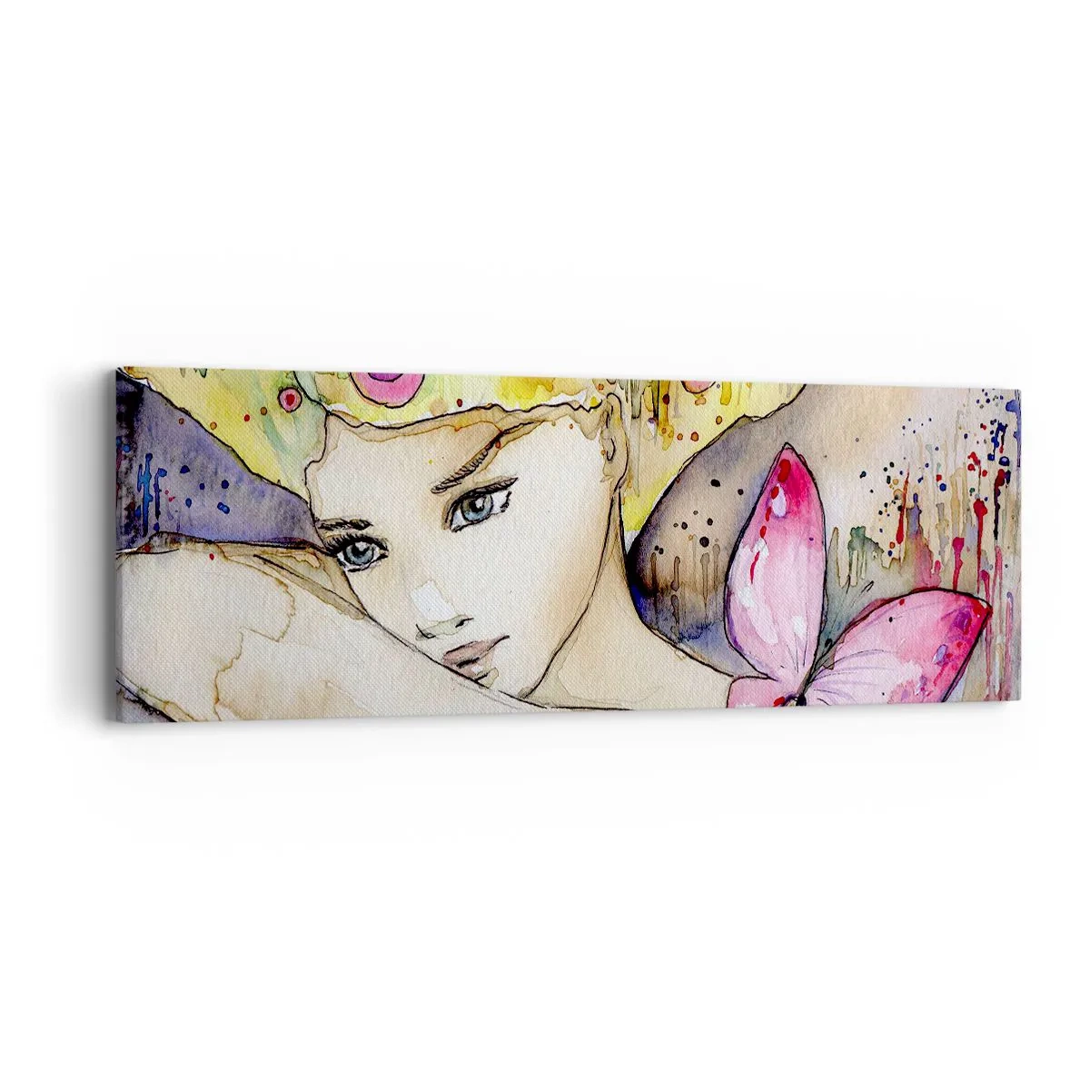 Obraz na płótnie - Motyla księżniczka - 90x30 cm