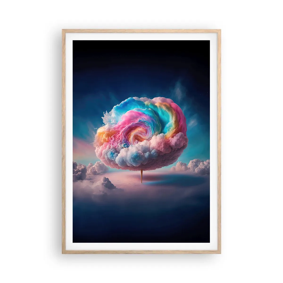 Plakat w ramie jasny dąb - Sen o wesołym miasteczku - 70x100 cm