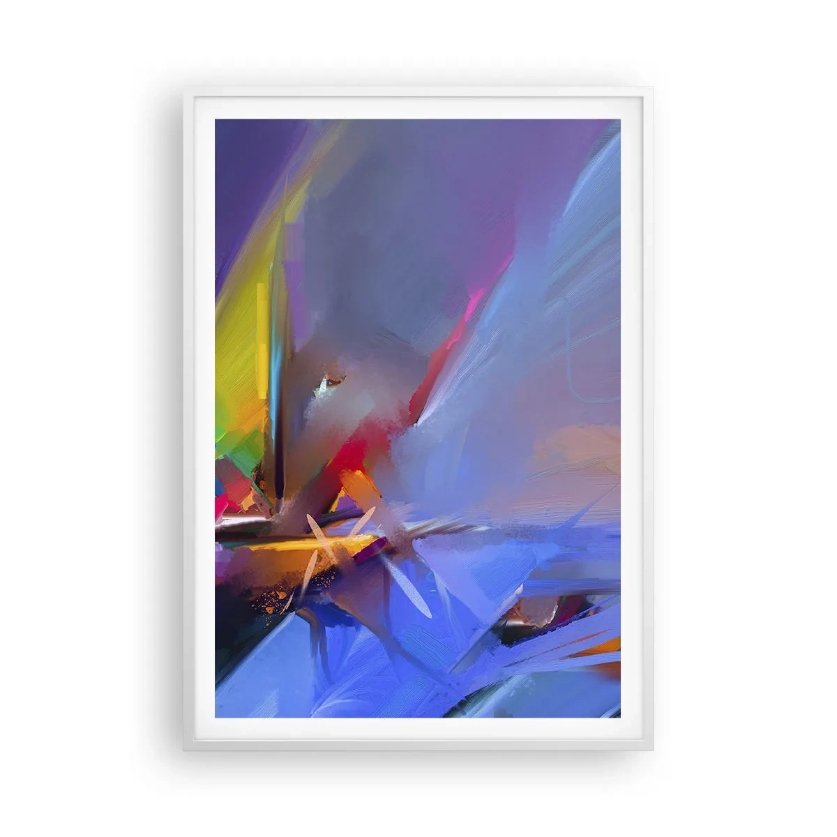 Plakat w białej ramie - Śmigła jak ptak - 70x100 cm