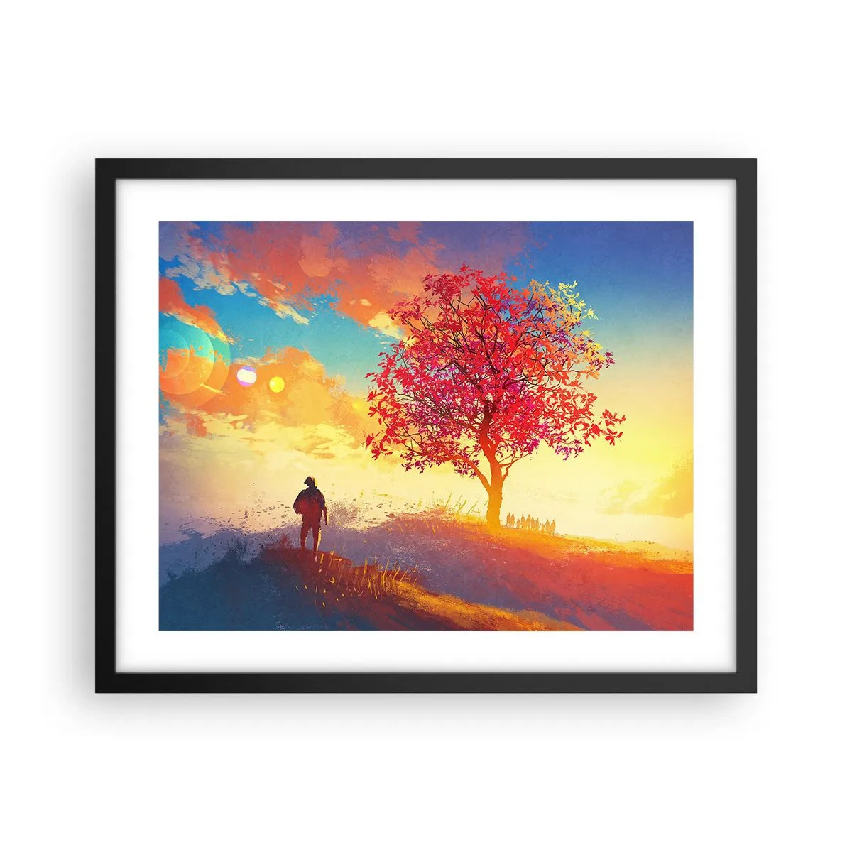 Plakat w czarnej ramie - Pielgrzym u celu - 50x40 cm