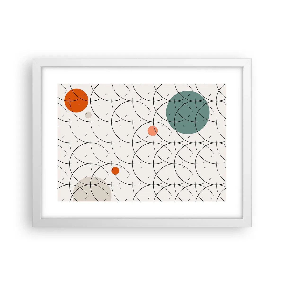 Plakat w białej ramie - W pop-artowym duchu - 40x30 cm