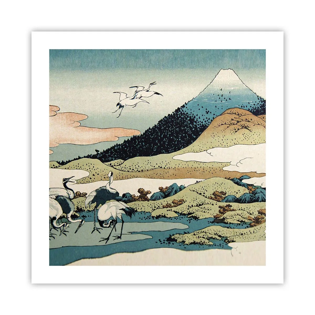 Plakat - W japońskim duchu - 50x50 cm