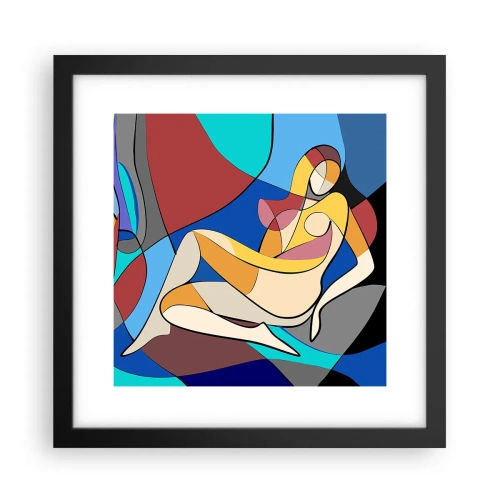 Plakat w czarnej ramie - Kubistyczny akt - 30x30 cm