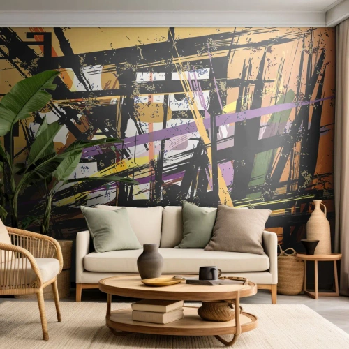 Fototapeta Premium Canvas - Ostre cięcie - Abstrakcja, Sztuka, Nowoczesny Wzór - 150x105 cm