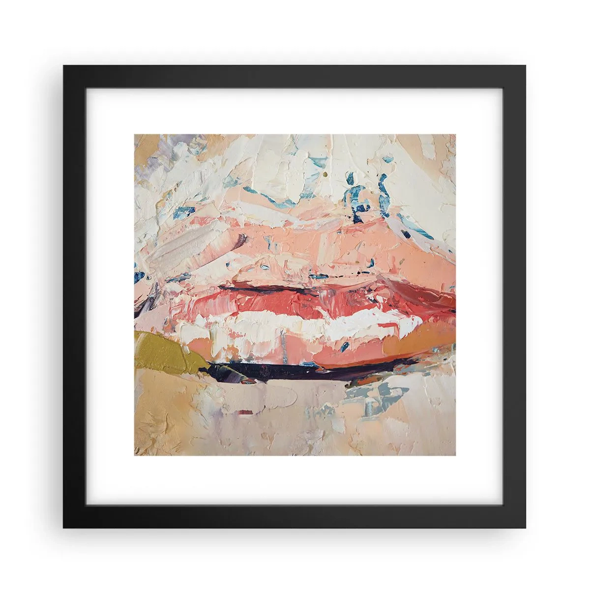 Plakat w czarnej ramie - Budzi zmysły - 30x30 cm