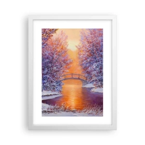 Plakat w białej ramie - Spotkajmy się tu - 30x40 cm