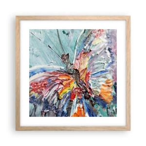 Plakat w ramie jasny dąb - Pomalowany przez naturę - 40x40 cm