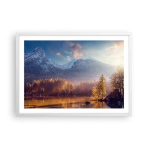 Plakat w białej ramie - W górach i dolinach - 70x50 cm
