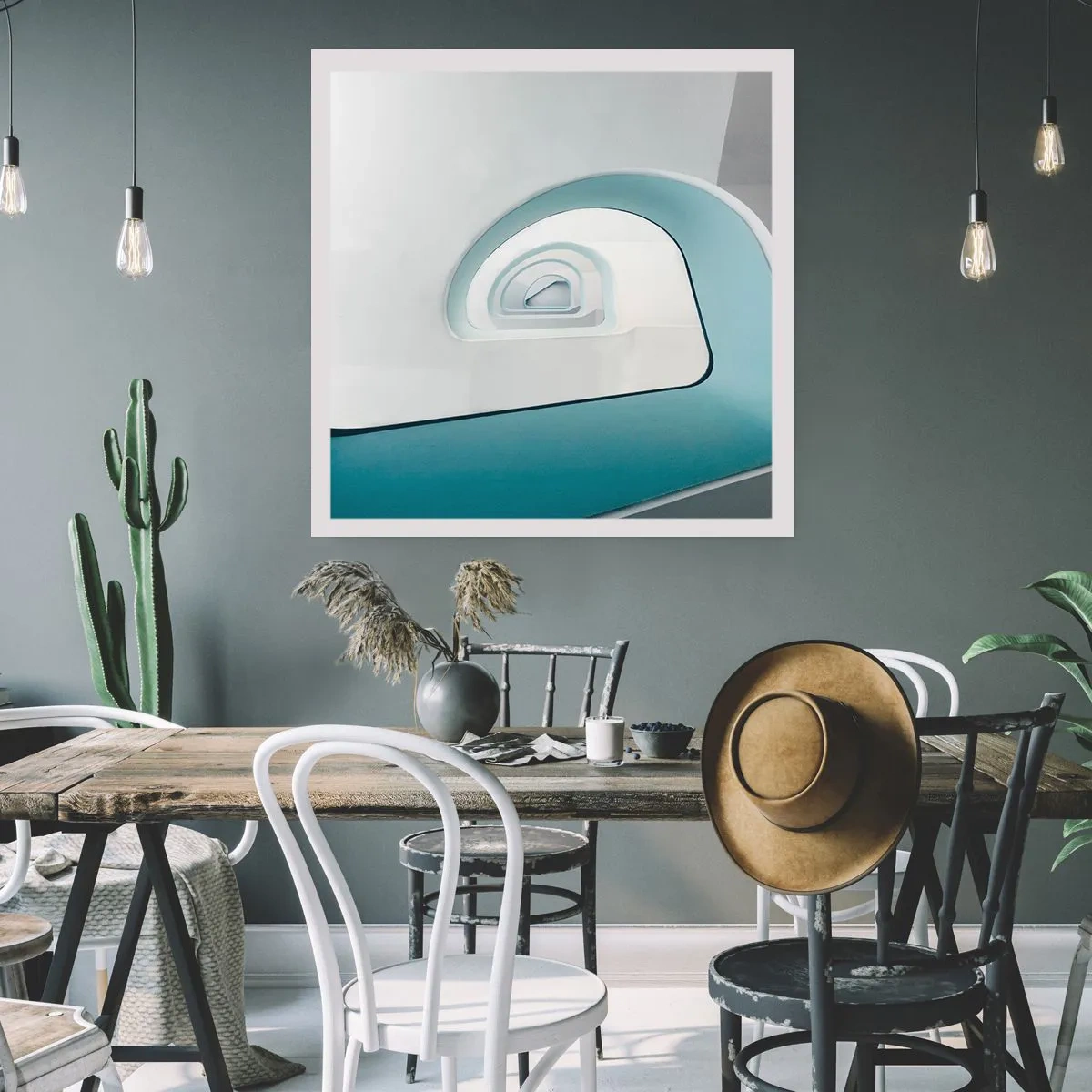 Plakat - Do dna błękitu - 30x30 cm