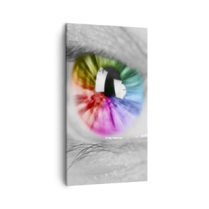 Obraz na płótnie - Patrzeć na świat kolorowo - 45x80 cm