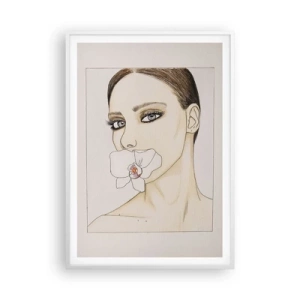Plakat w białej ramie - Symbol elegancji i piękna - 70x100 cm