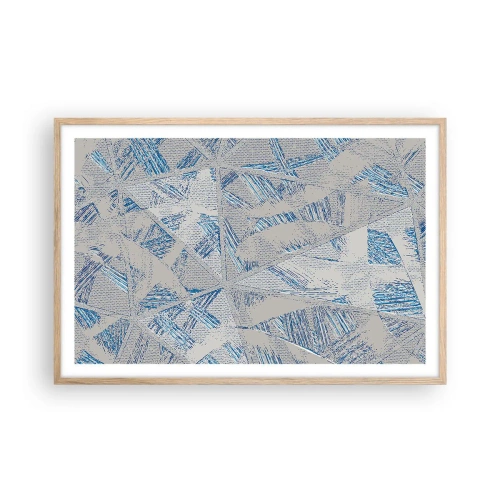 Plakat w ramie jasny dąb - W szaroniebieskim labiryncie - 91x61 cm