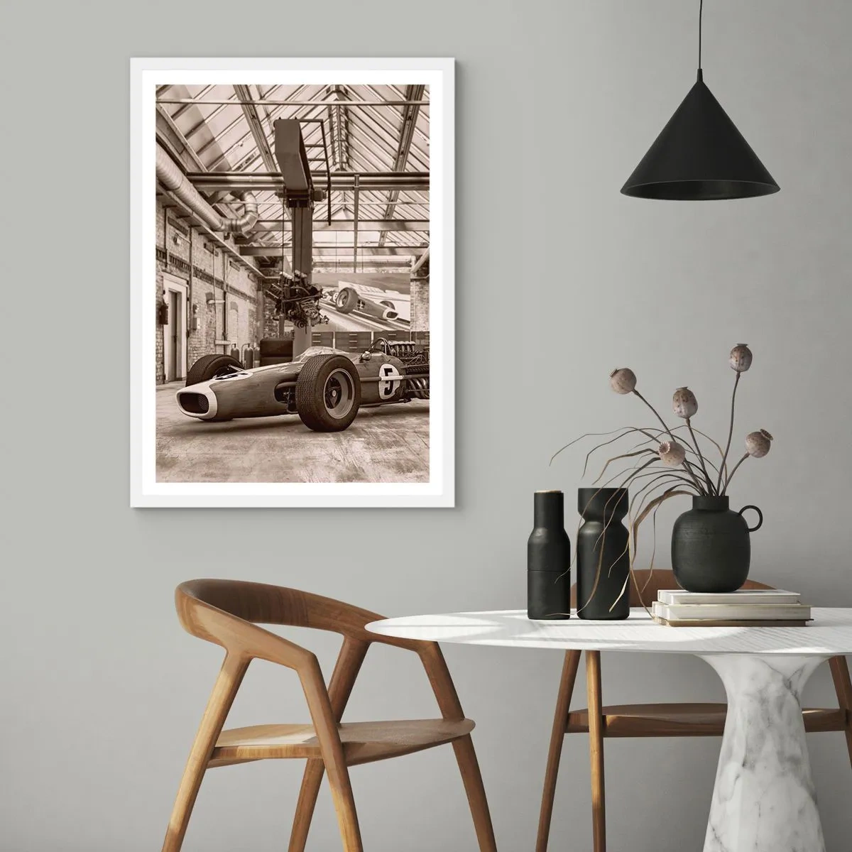 Plakat w białej ramie - Odpoczynek zwycięzcy - 40x50 cm